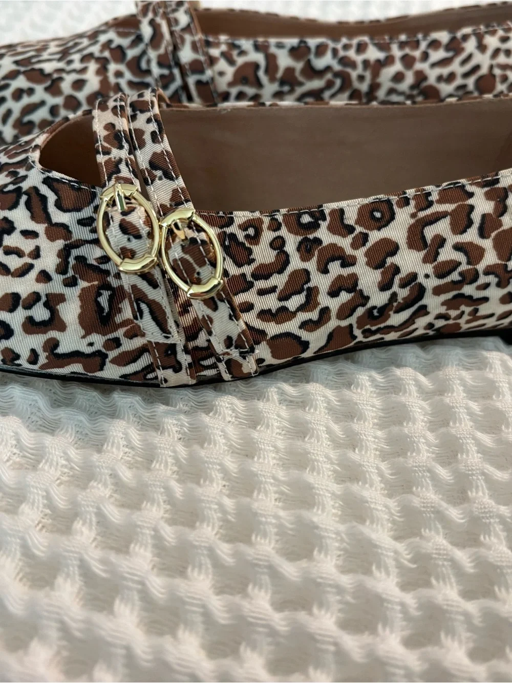 Talbots Leopard-Print Mary Jane Flats in Brown and Black - Picture 2 of 5